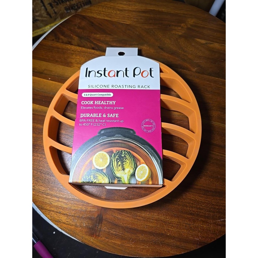 Instant Pot Silicone Roasting Rack 6 & 8 Quart Orange BPA Free 5253516 NEW